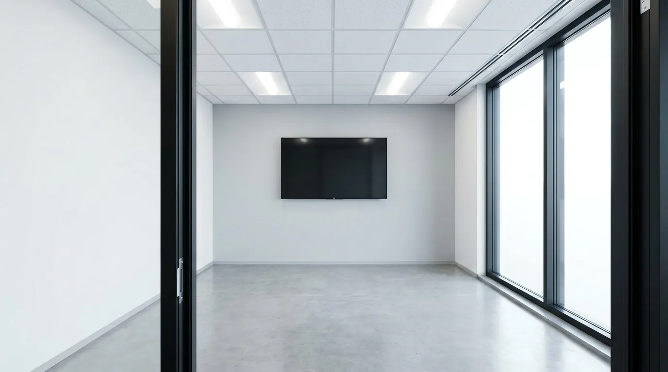 Salle de réunion vide avant installation